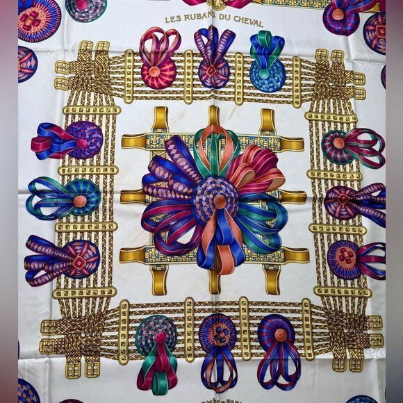 Hermes Les Rubans du Cheval Silk Scarf - Picture 6 of 8